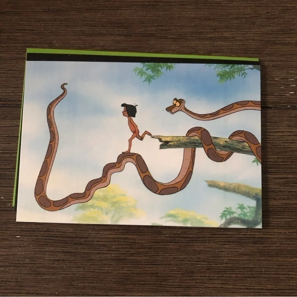Disney Villains Postcards: The Jungle: Shere Khan and Kaa Book 4 pack.